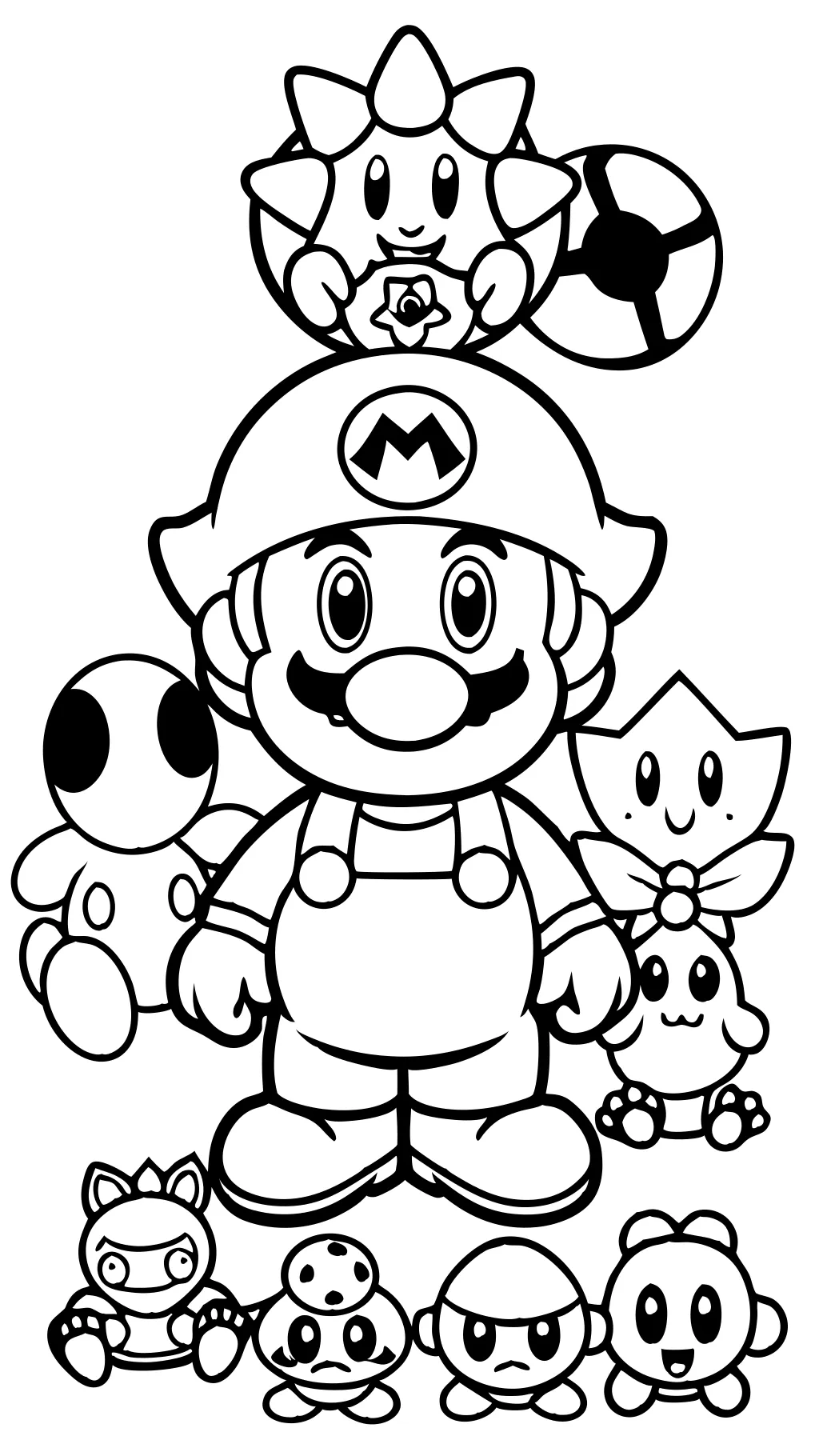 coloriage de papier mario